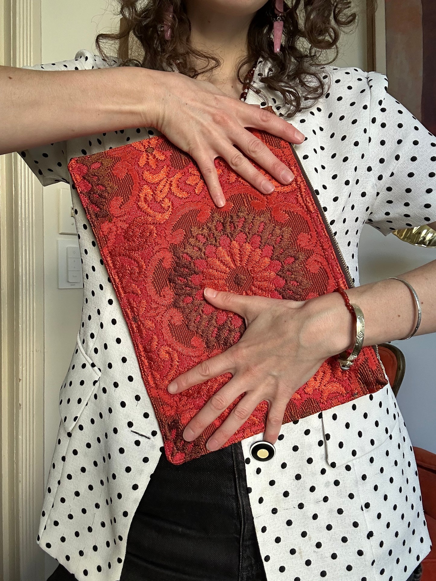 Large Treasure Pouch (made from Vintage fabrics)
