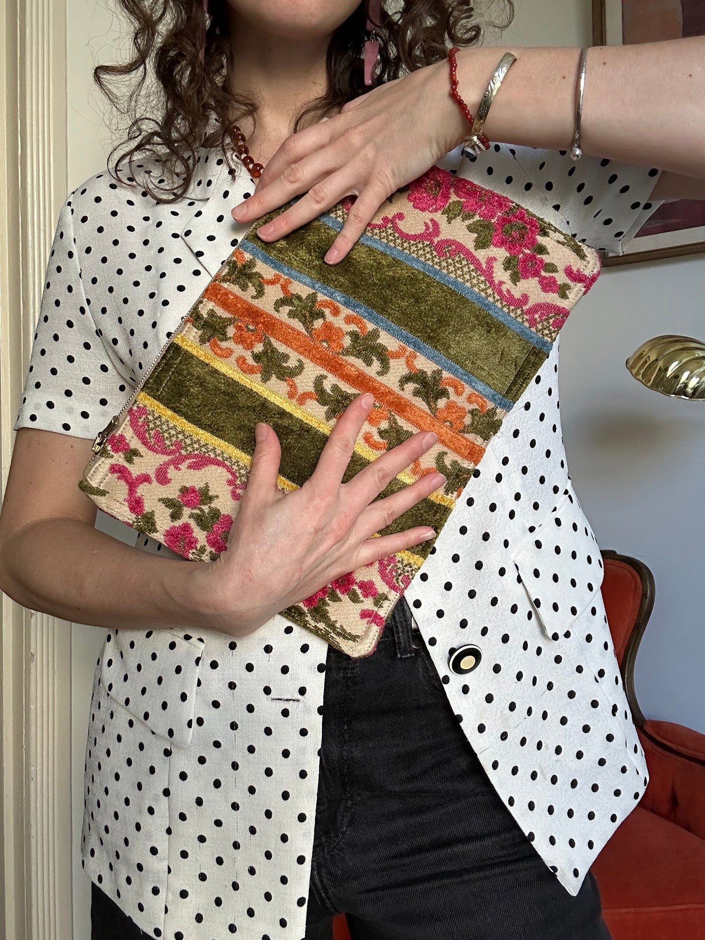 Large Treasure Pouch (made from Vintage fabrics)